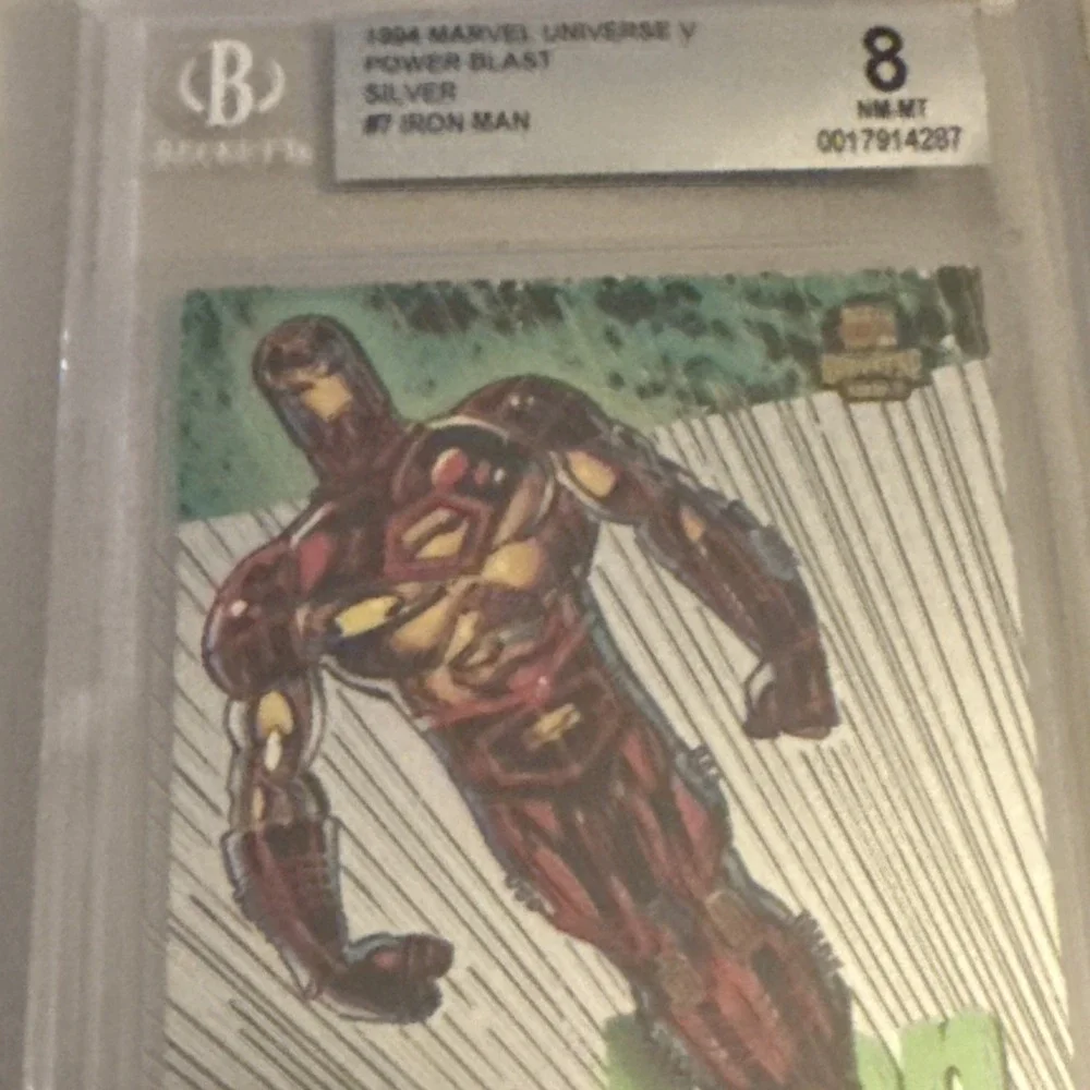 1994 Marvel universe‎ V Iron Man Silver Powerblast Beckett 8